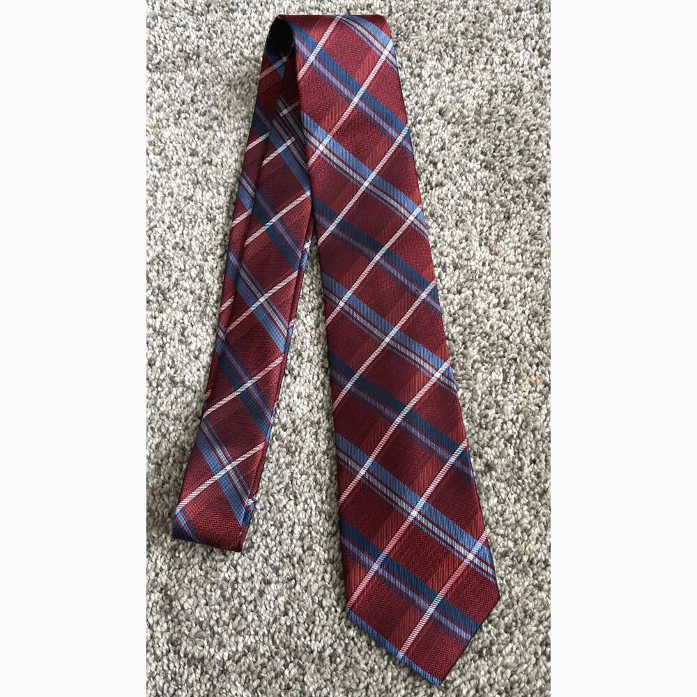Chaps Men's Pure Silk Neck Tie Tartan Plaid